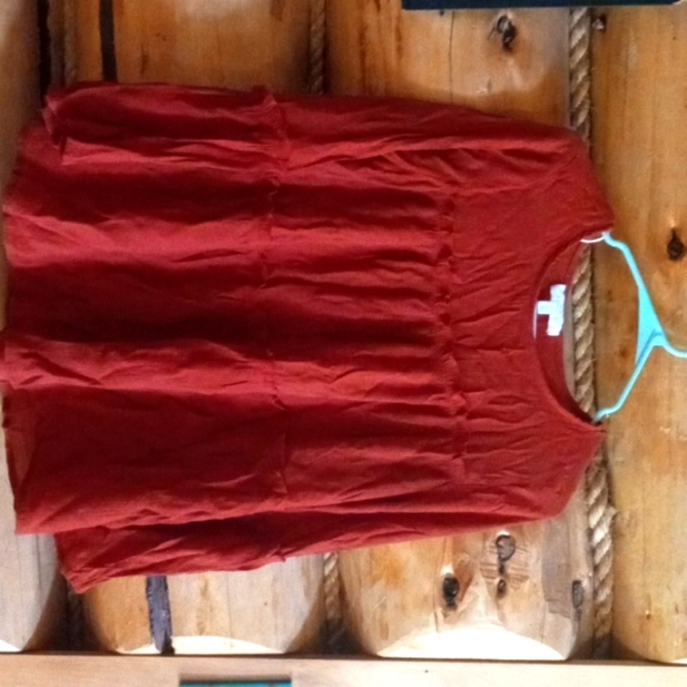 New Directions L orange/red long sleeve